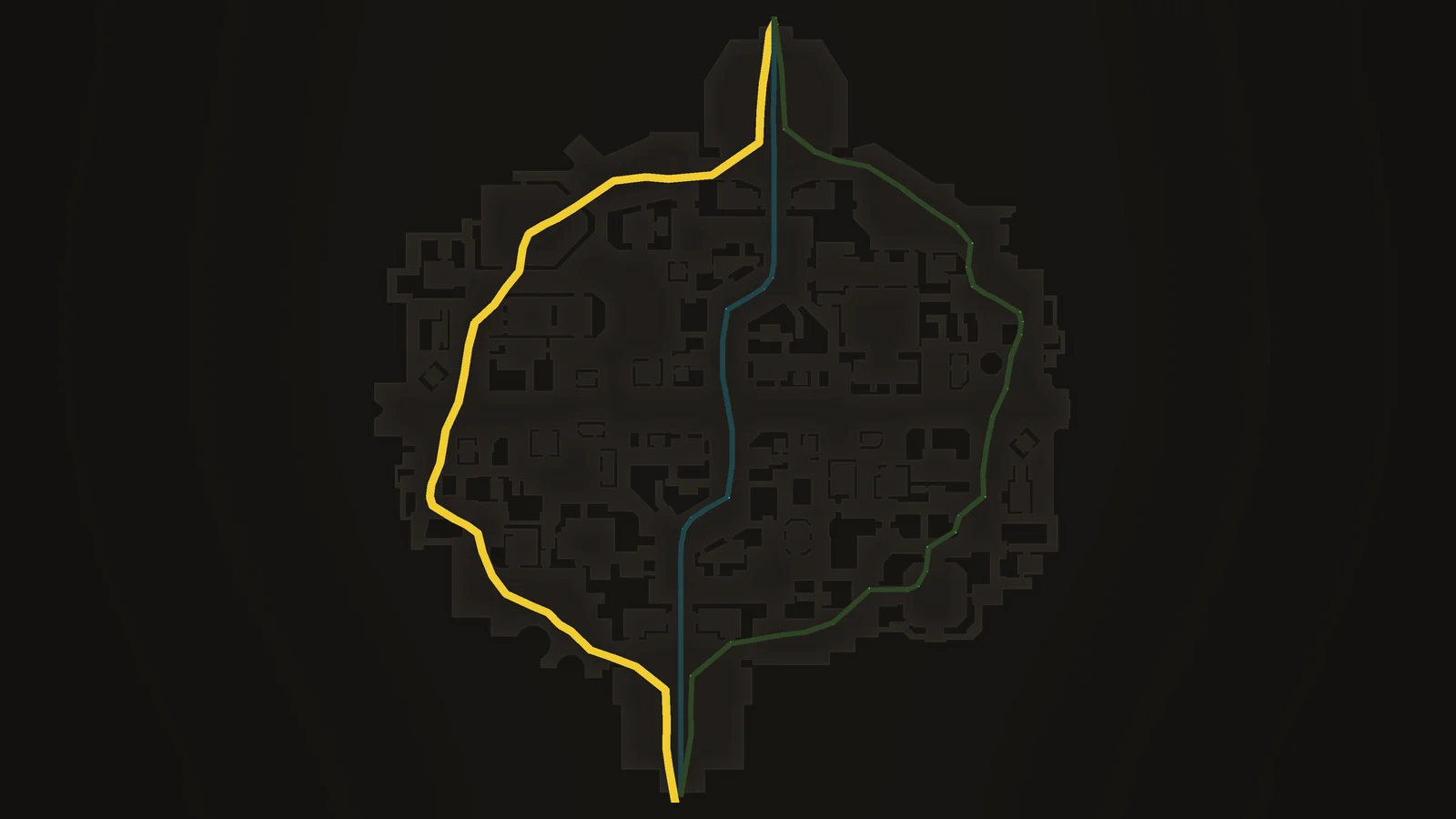 Official minimap with the York lane highlighted in yellow