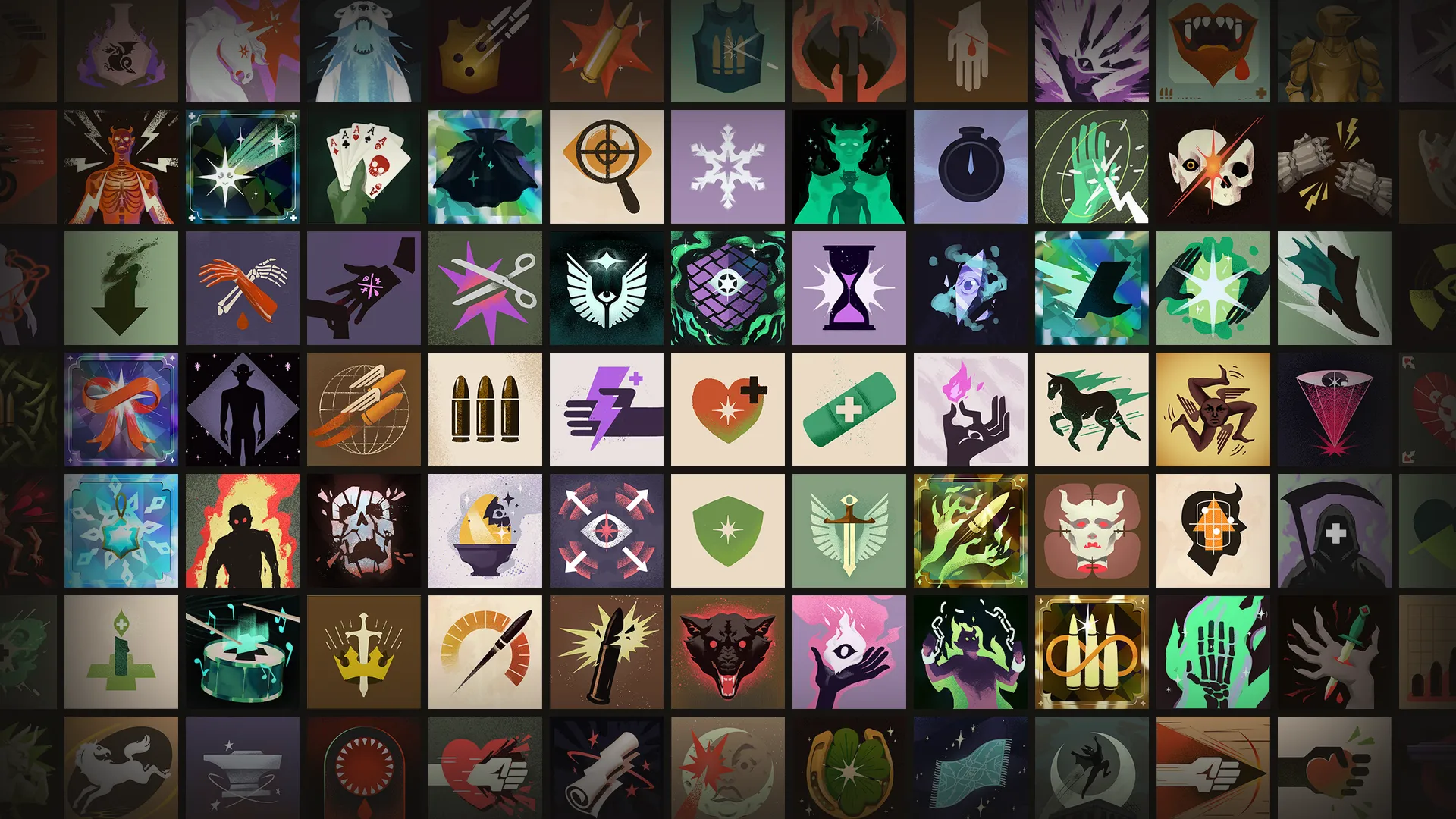 A grid of official Deadlock item icons