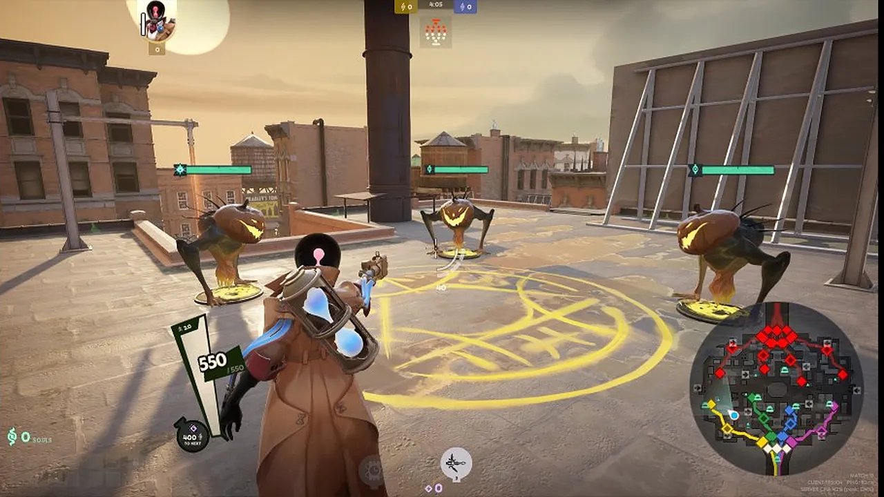 Neutrals update art: a map of neutral camps beside an in-game screenshot